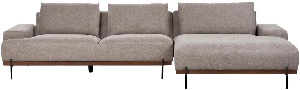 Beliani Kampinė sofa 4 asmenims MARIFERD šviesiai ruda kairinė