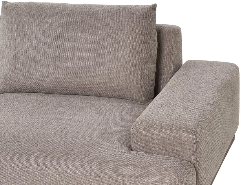 Beliani Kampinė sofa 4 asmenims MARIFERD šviesiai ruda kairinė