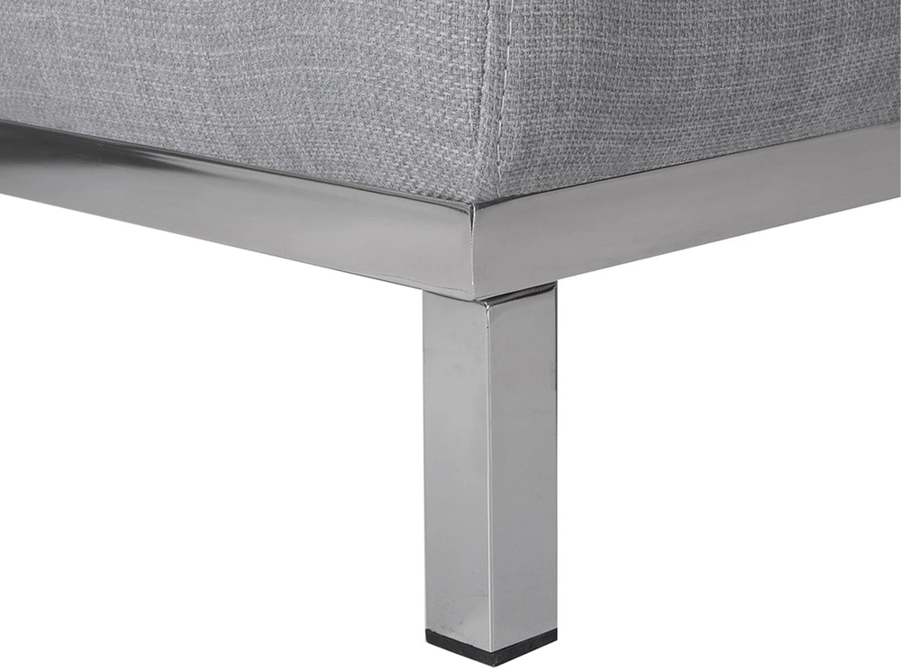 Beliani Kampinė sofa 4 asmenims OSLO šviesiai pilka, dešininė