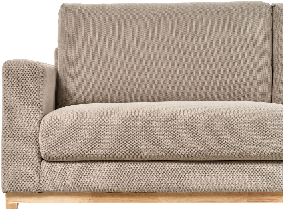 Beliani Kampinė sofa 4 asmenims SIGGARD smėlio ir pilkos spalvos, kairinė