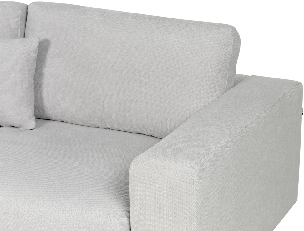 Beliani Kampinė sofa 5 asmenims LOFOTEN Šviesiai pilka Kairinė