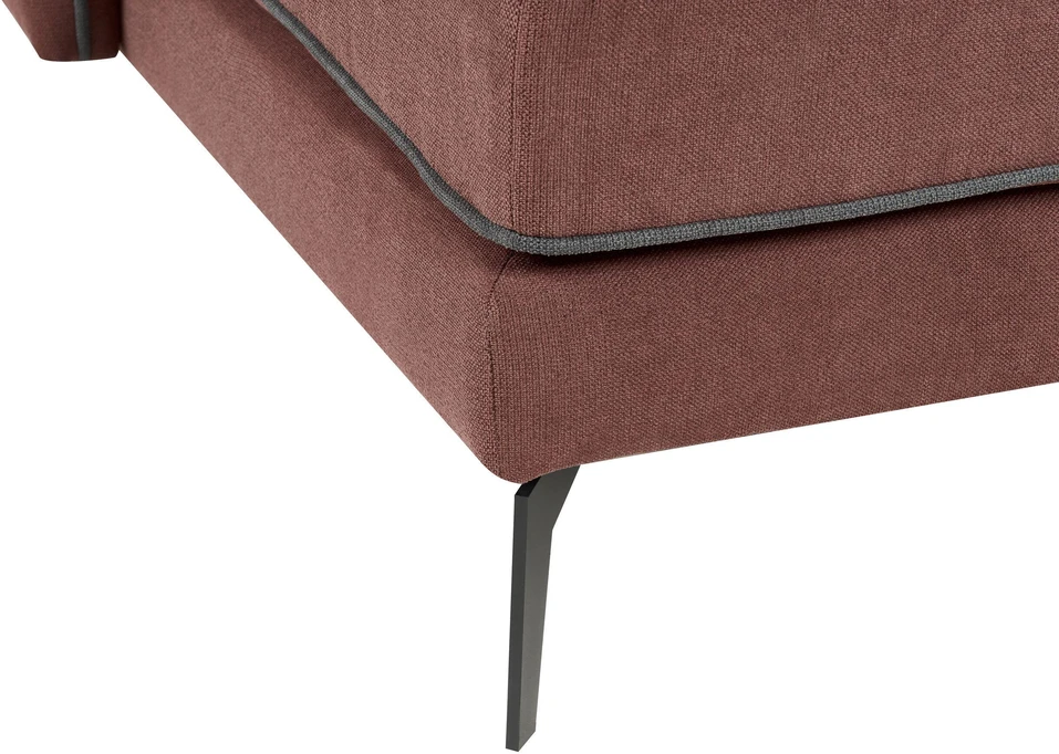 Beliani Kampinė sofa ALTAN, 3-vietė, bordo spalvos, kairinė