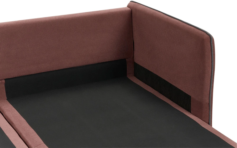 Beliani Kampinė sofa ALTAN, 3-vietė, bordo spalvos, kairinė