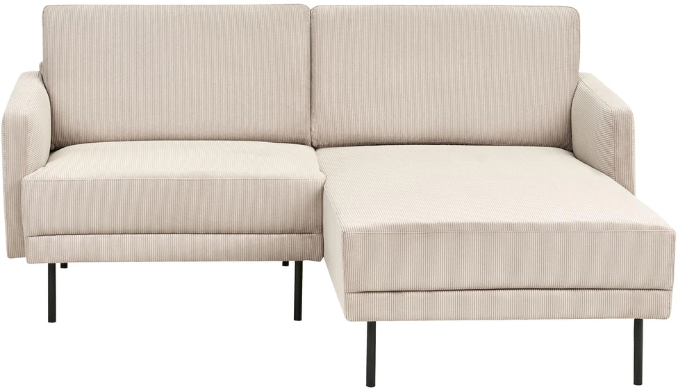 Beliani Kampinė sofa BREDA, 2 vietų, veliūrinė, smėlio spalvos, kairinė