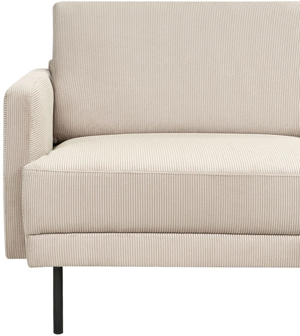 Beliani Kampinė sofa BREDA, 2 vietų, veliūrinė, smėlio spalvos, kairinė