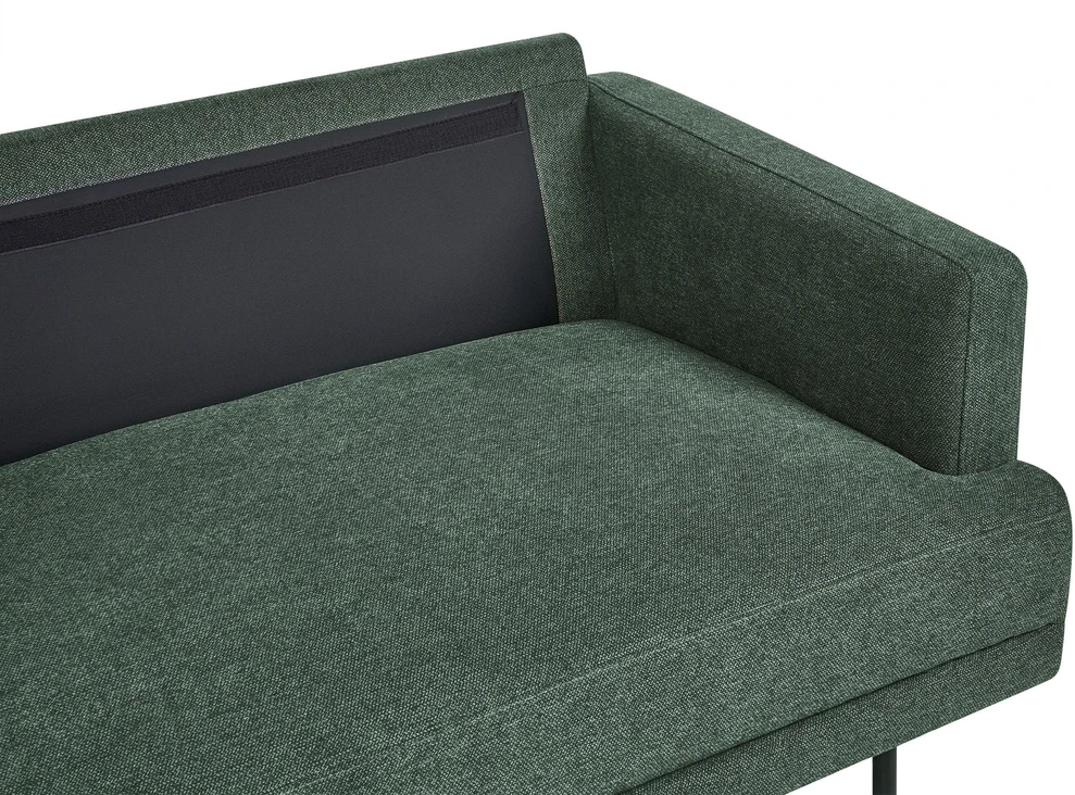 Beliani Kampinė sofa BREDA, tamsiai žalia, dešininė, 4 vietų