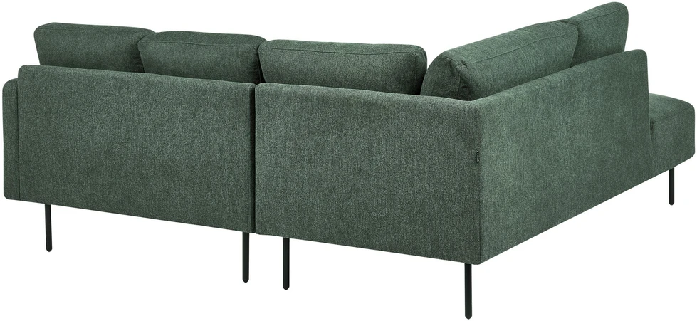 Beliani Kampinė sofa BREDA, tamsiai žalia, dešininė, 4 vietų