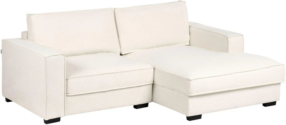 Beliani Kampinė sofa KOLDING Boucle šviesiai smėlio spalvos kairinė