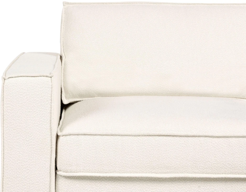 Beliani Kampinė sofa KOLDING Boucle šviesiai smėlio spalvos kairinė