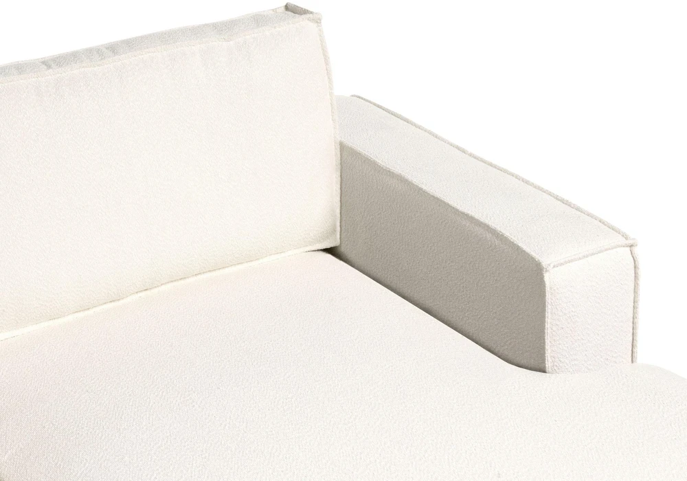 Beliani Kampinė sofa KOLDING Boucle šviesiai smėlio spalvos kairinė