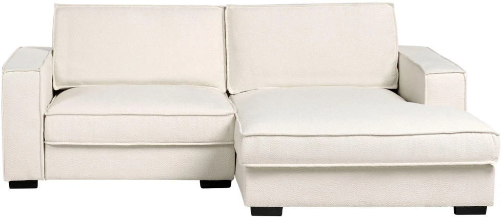 Beliani Kampinė sofa KOLDING Boucle šviesiai smėlio spalvos kairinė