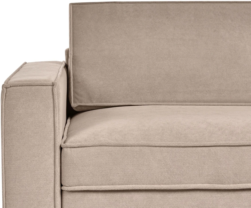 Beliani Kampinė sofa KOLDING smėlio ir pilkos spalvos, kairinė