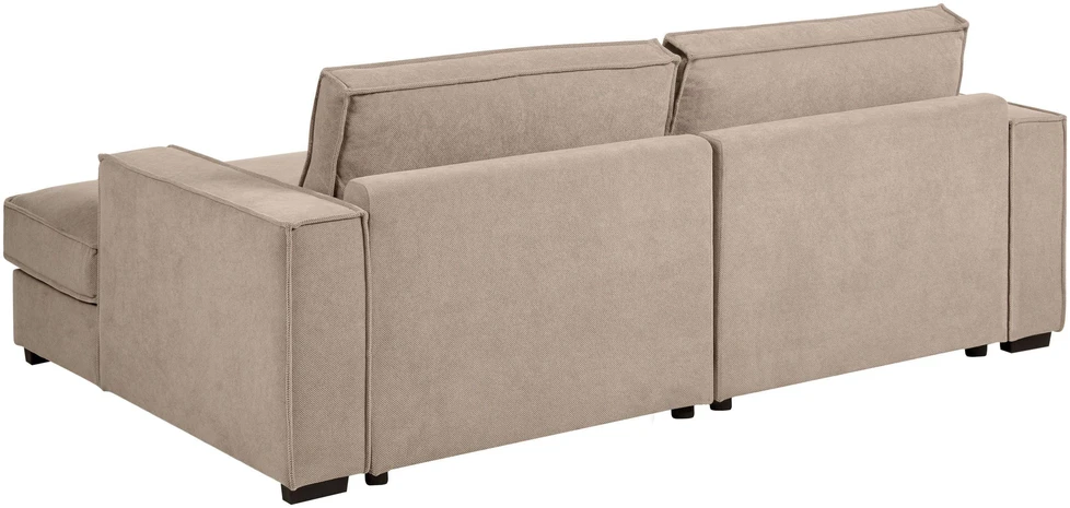 Beliani Kampinė sofa KOLDING smėlio ir pilkos spalvos, kairinė