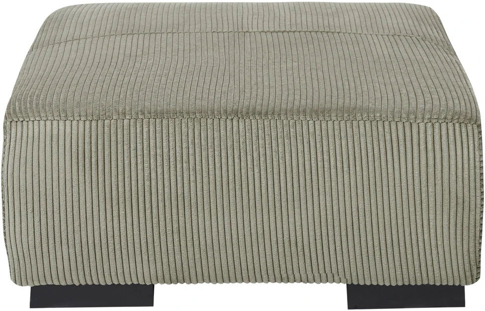 Beliani Kampinė sofa LUNGO 4 asmenims, aksominis audinys, žalia, su otomanu, dešininė