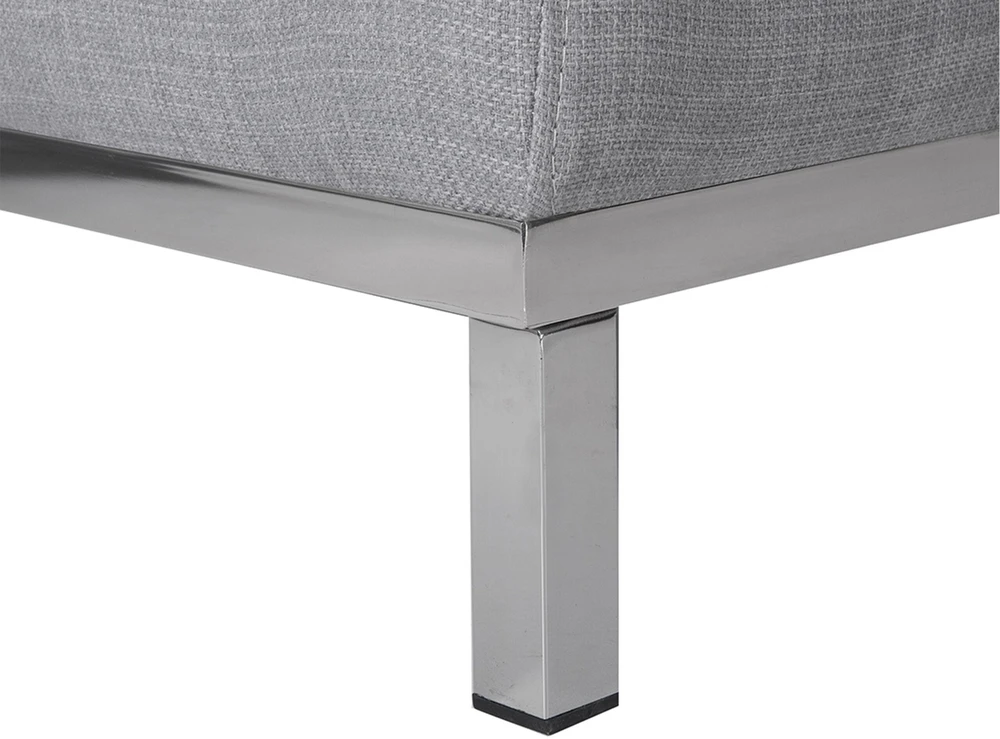Beliani Kampinė sofa OSLO 4 asmenų, šviesiai pilka, kairinė