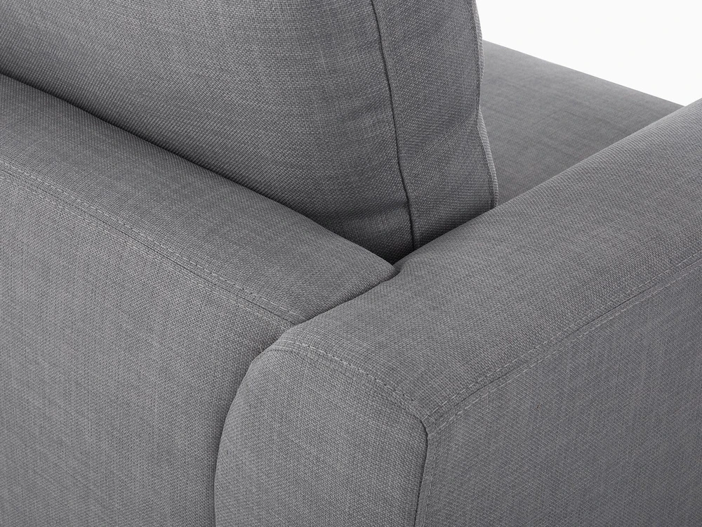 Beliani Kampinė sofa OSLO 4 asmenų, šviesiai pilka, kairinė
