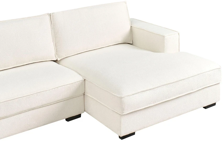 Beliani Kampinė sofa RENDERS Boucle kreminės spalvos kairinė