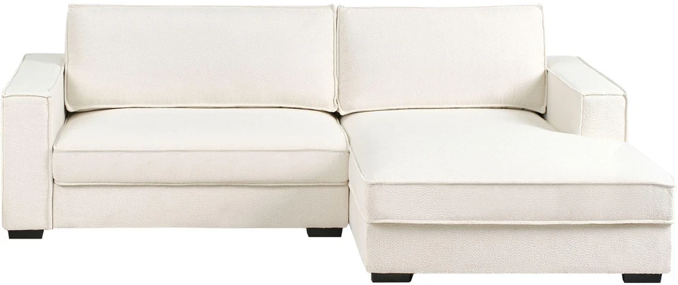 Beliani Kampinė sofa RENDERS Boucle kreminės spalvos kairinė