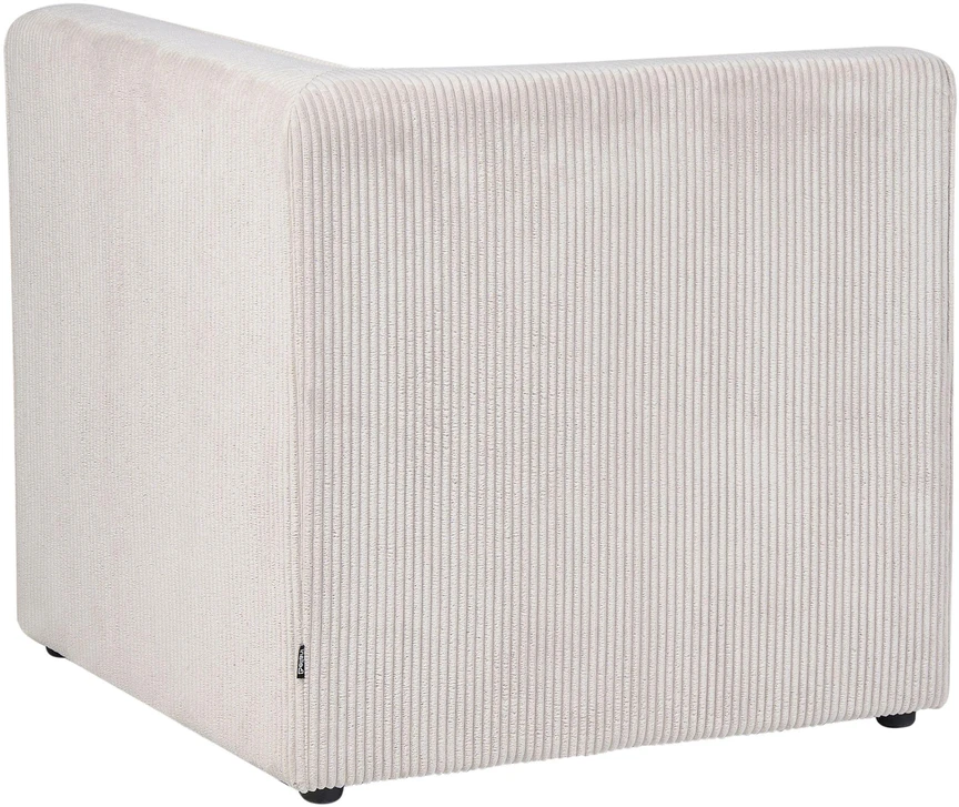Sofa Beliani Kampinis modulis LEMVIG dešininis smėlio spalvos velvetinis