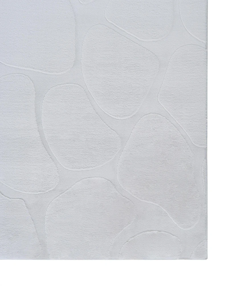 Beliani KAWI šviesiai pilkas kilimas 160 × 160 cm