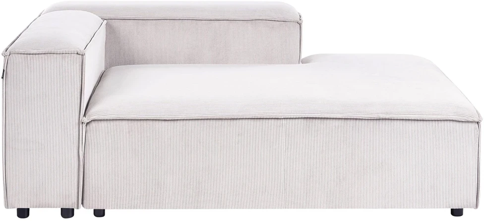 Beliani Keturvietė modulinė kampinė sofa ARDAL, kairinė, kreminė balta, velvetas