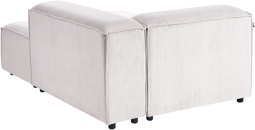 Beliani Keturvietė modulinė kampinė sofa ARDAL, kairinė, kreminė balta, velvetas