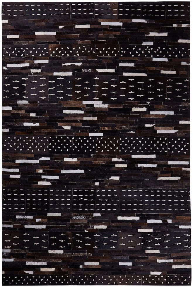 Beliani Kilim AKSEKI tamsiai rudas 140 x 200 cm iš natūralios odos