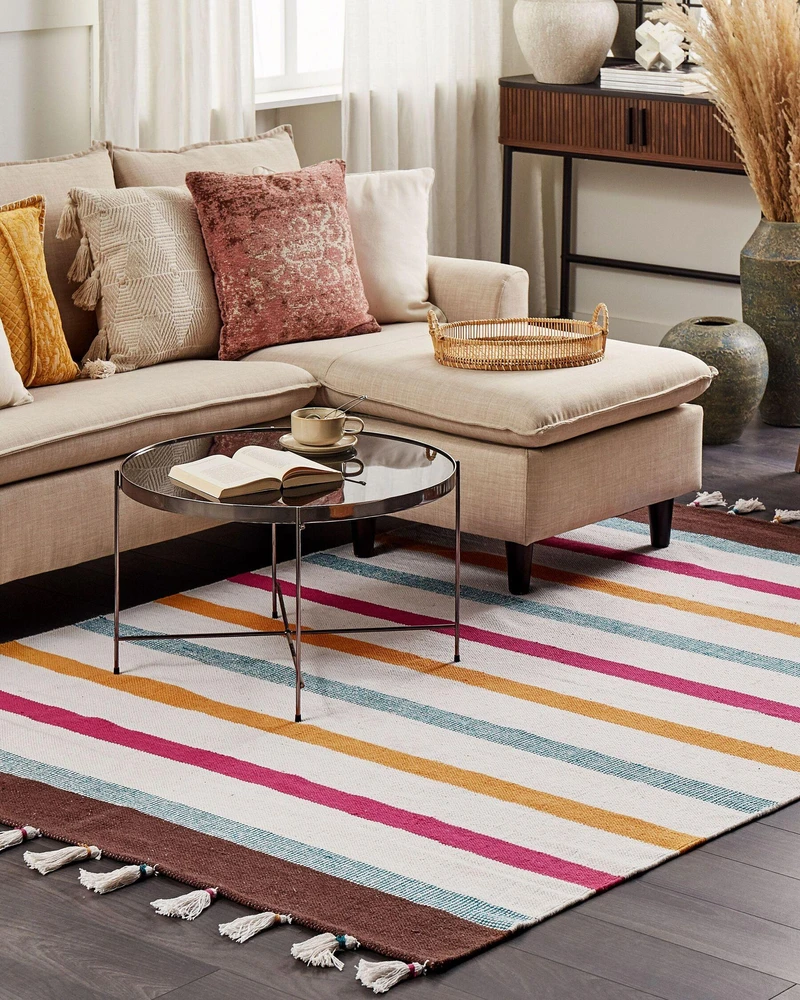 Beliani Kilim HISARLI spalvotas 160 x 230 cm medvilninis