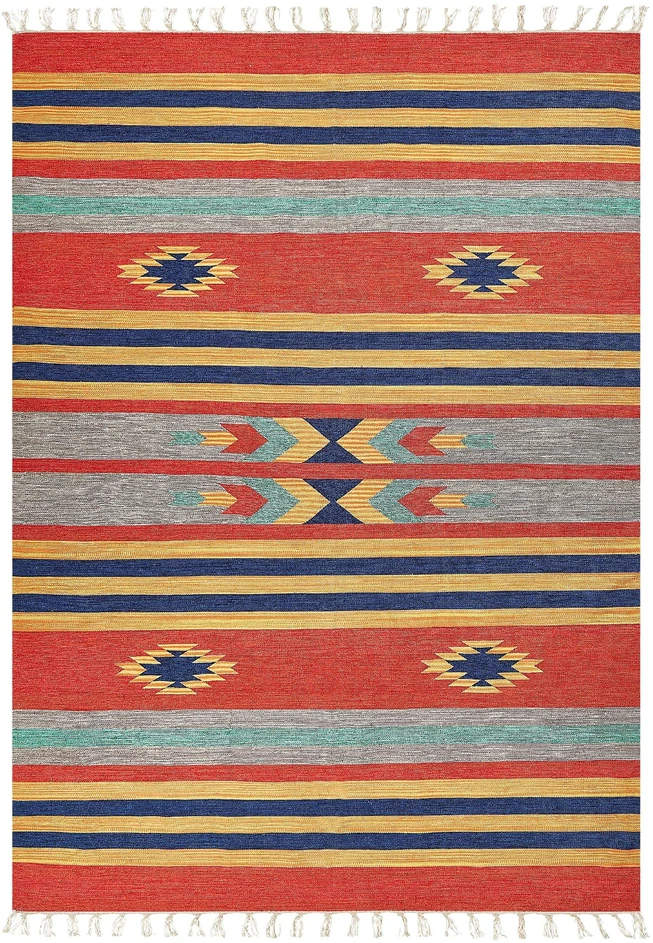 Beliani Kilim kilimas HATIS spalvotas 140 x 200 cm medvilninis