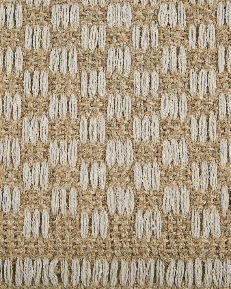 Beliani Kilimas ADABAG smėlio spalvos 50 x 80 cm džiutas