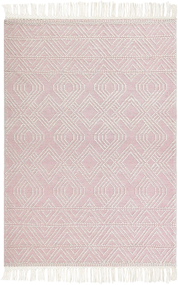 Beliani Kilimas ADANA pastelinė rožinė 160 x 230 cm vilna