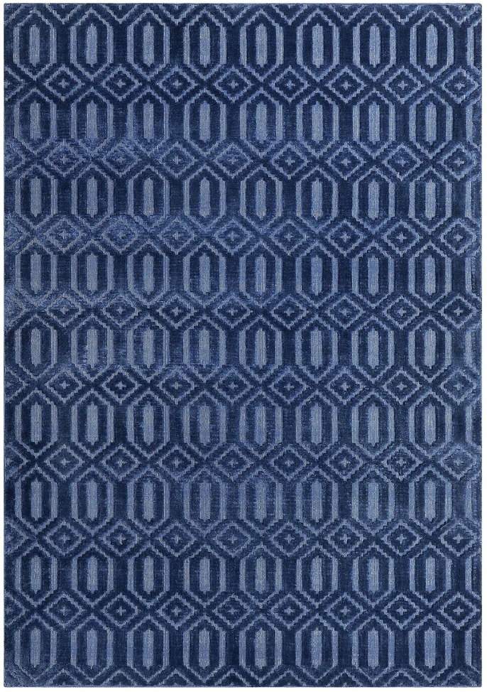Beliani Kilimas ADATEPE tamsiai mėlynas 160 x 230 cm viskozė