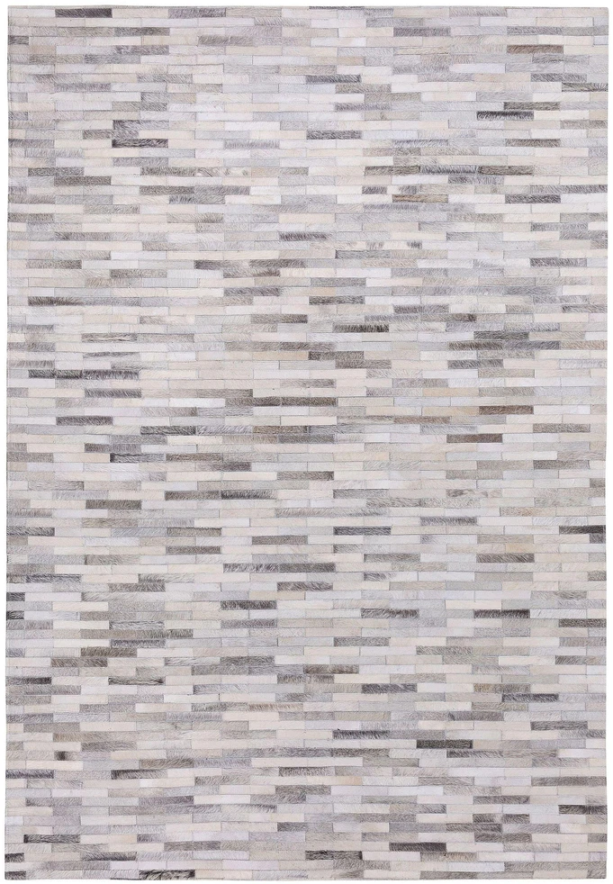 Beliani Kilimas AHILLI pilkas 140 x 200 cm natūrali oda