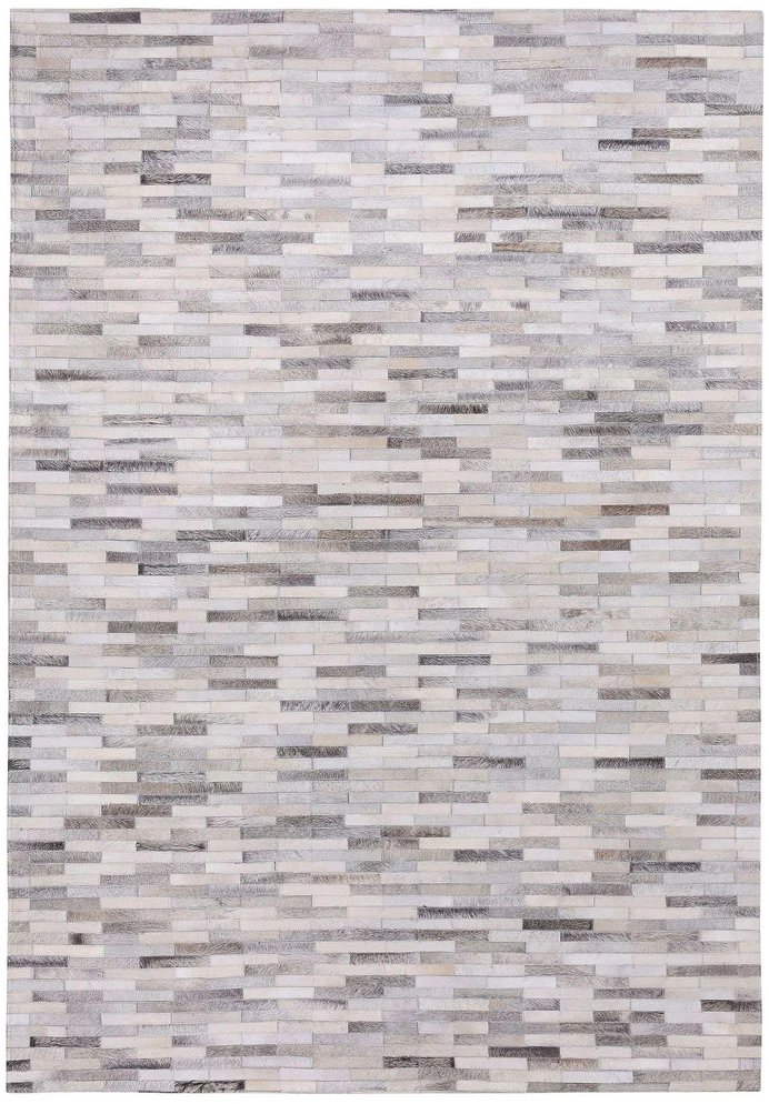 Beliani Kilimas AHILLI pilkas 160 x 230 cm natūrali oda