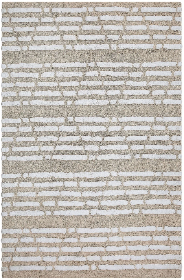 Beliani Kilimas AHIRLI smėlio spalvos 120 x 180 cm medvilninis