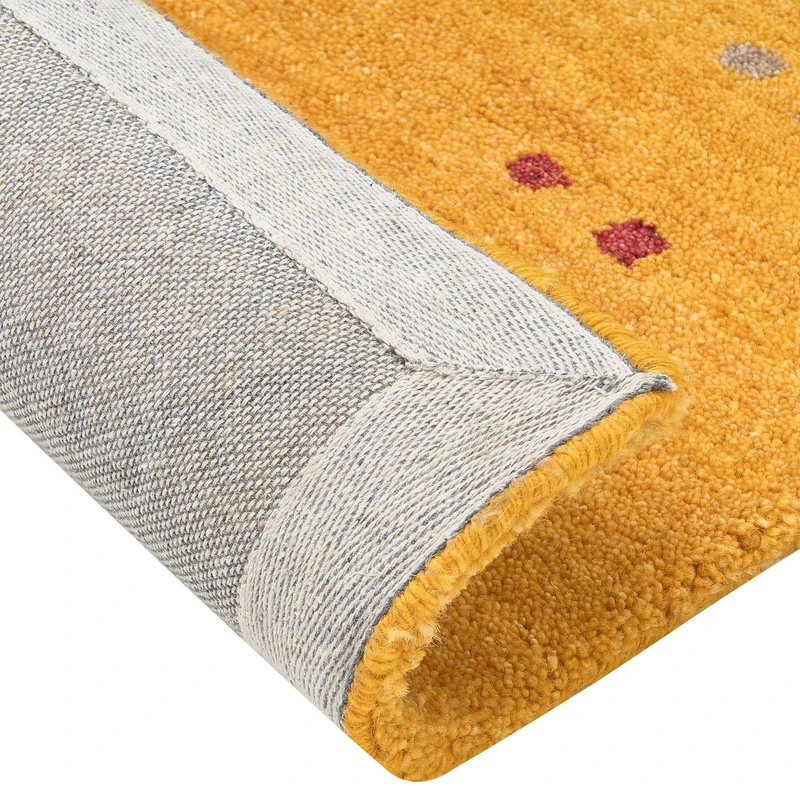 Beliani Kilimas AKALAN, geltonas, 160 x 230 cm, Gabbeh, vilna