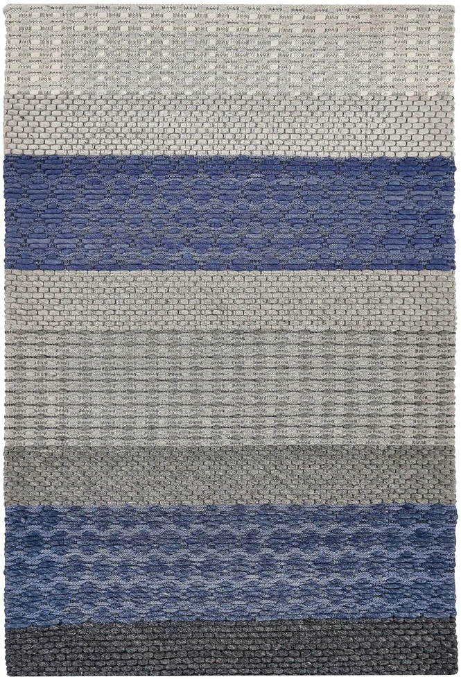 Beliani Kilimas AKKAYA Mėlynas 140 x 200 cm Vilna