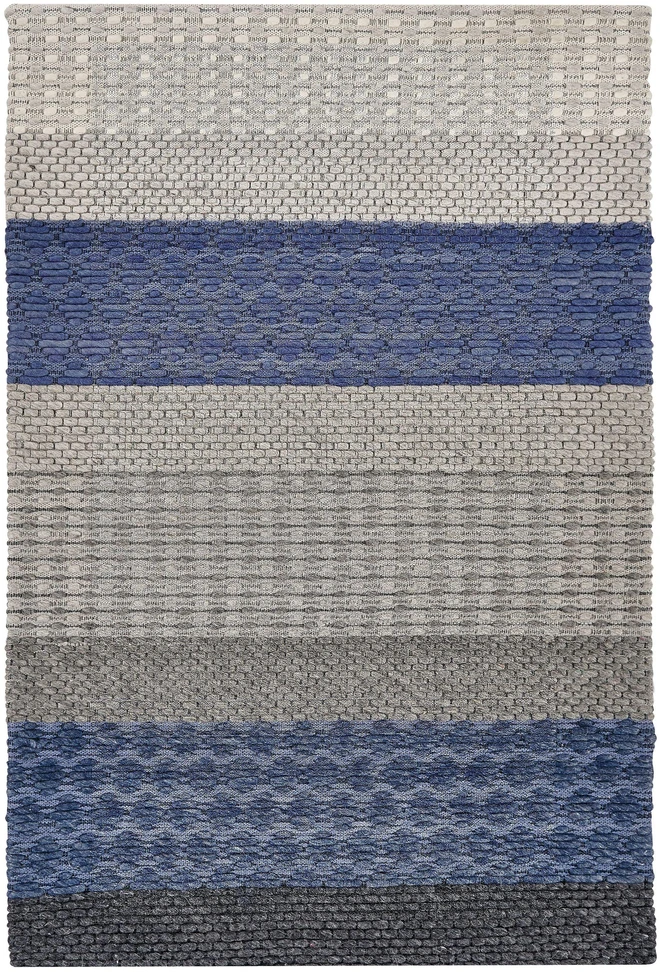Beliani Kilimas AKKAYA Mėlynas 160 x 220 cm Vilnos