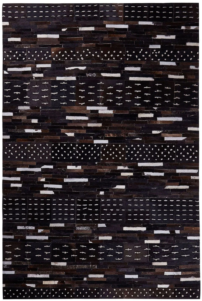 Beliani Kilimas AKSEKI tamsiai rudas 160 x 230 cm natūrali oda