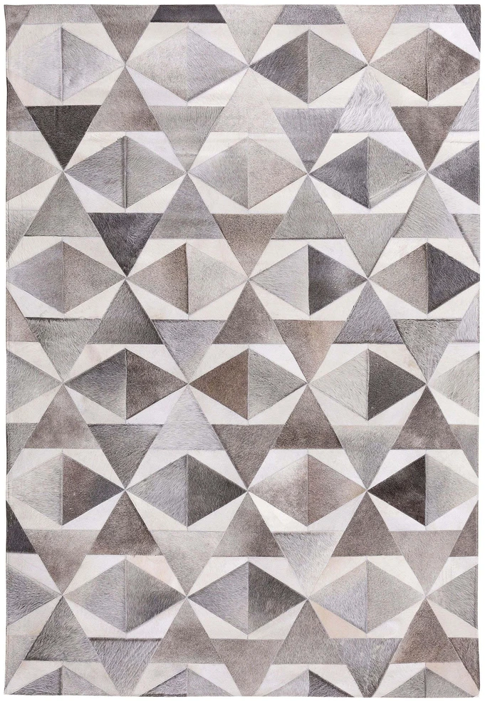 Beliani Kilimas ALAKA pilkas 140 x 200 cm natūrali oda