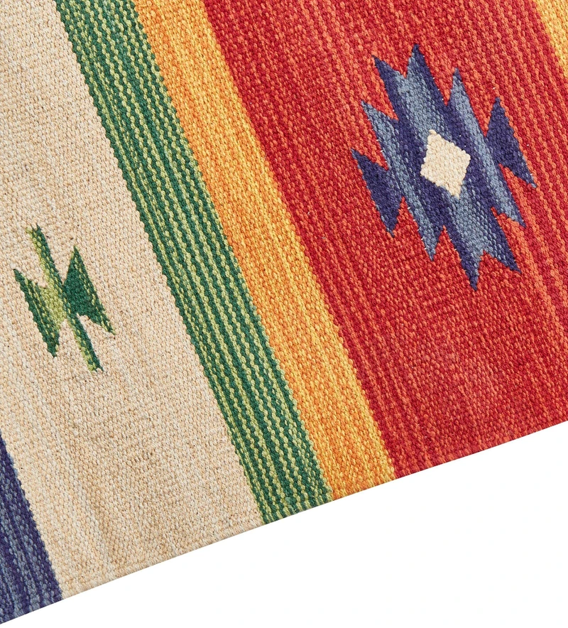 Beliani Kilimas ALAPARS Spalvotas 80 x 150 cm Medvilninis Kilim