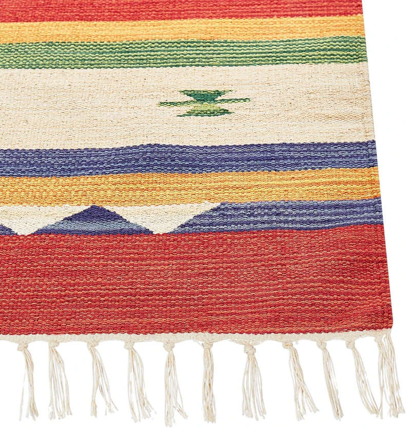 Beliani Kilimas ALAPARS Spalvotas 80 x 150 cm Medvilninis Kilim