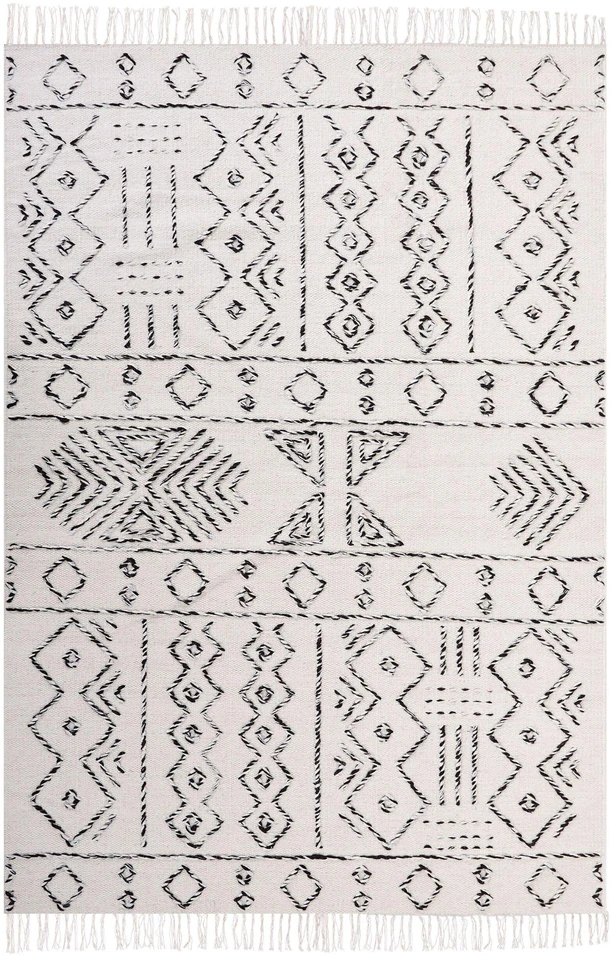 Beliani Kilimas ALKENT, baltas, 140 × 200 cm, vilna