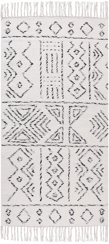 Beliani Kilimas ALKENT baltas 80 x 150 cm vilnonis