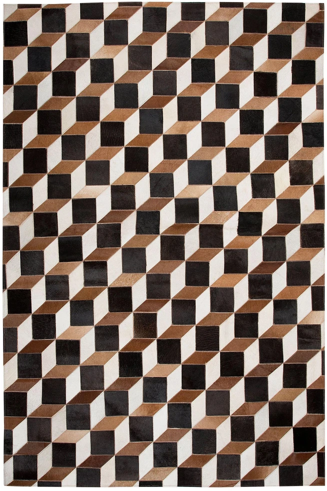 Beliani Kilimas ALPKOY Rudo spalvos 140 x 200 cm Natūrali oda