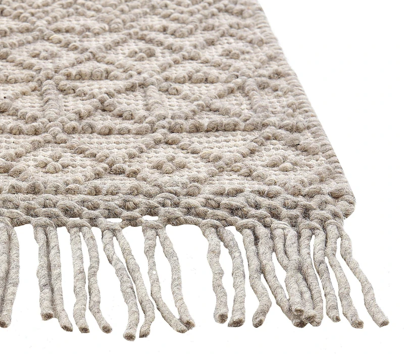 Beliani Kilimas ALUCRA smėlio spalvos 160 x 230 cm vilnos