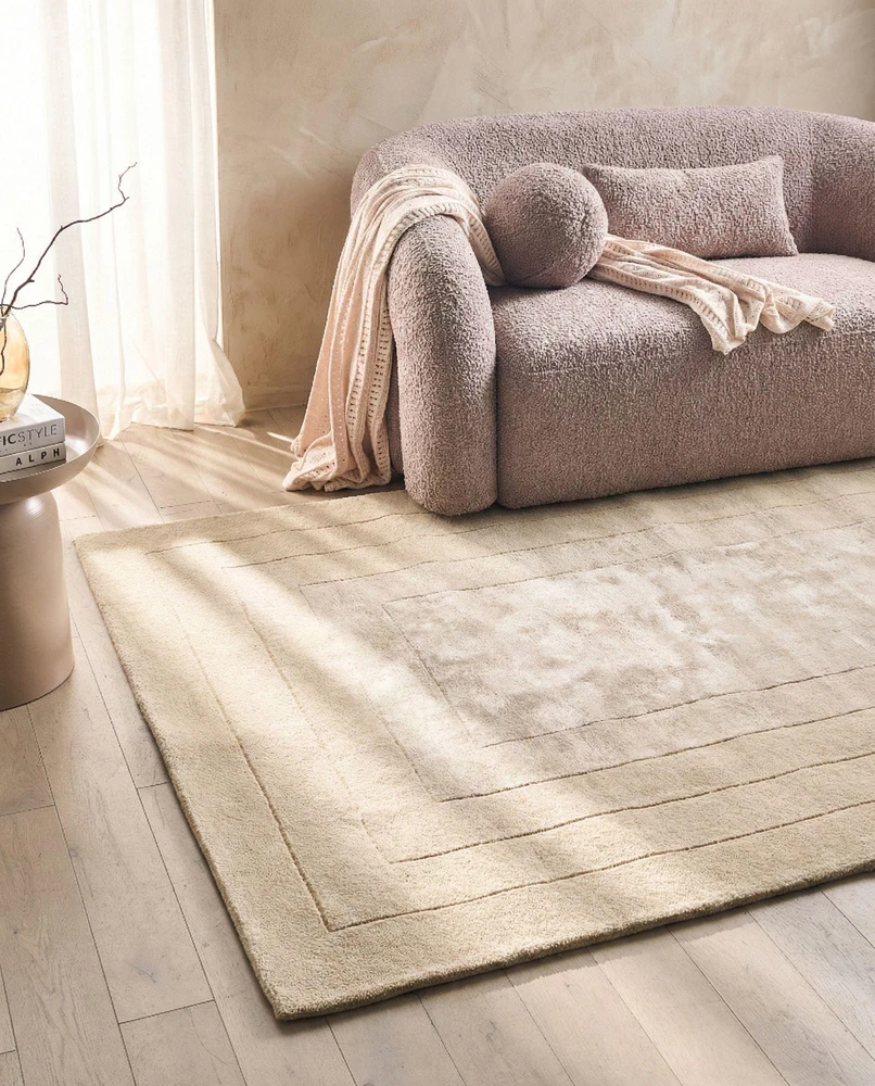 Beliani Kilimas AMADO smėlio spalvos 160 x 230 cm viskozė