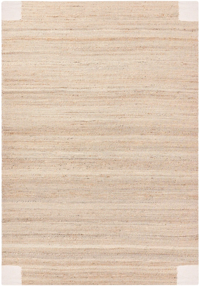 Beliani Kilimas AMRAVATI šviesiai smėlio spalvos 160 x 230 cm džiutas