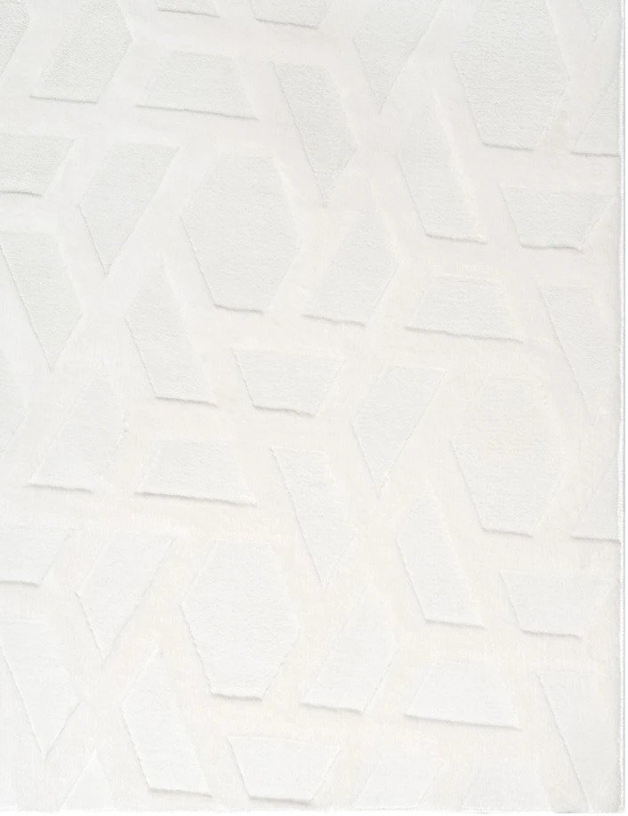 Beliani Kilimas ANTERO, sulaužyta balta spalva, 80 × 300 cm