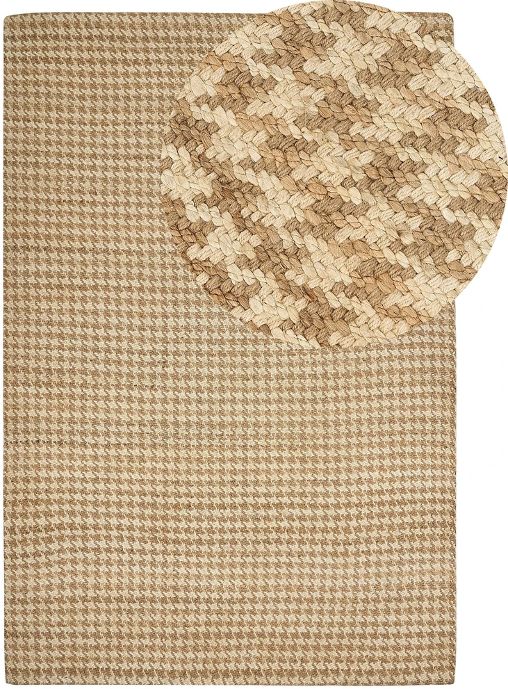 Beliani Kilimas ARAPTEPE smėlio spalvos 200 x 300 cm džiutas